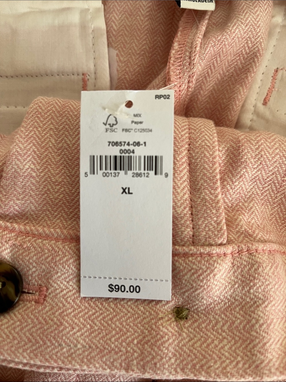 Banana Republic Pink Cropped Linen-Blend Pants - Picture 5 of 5